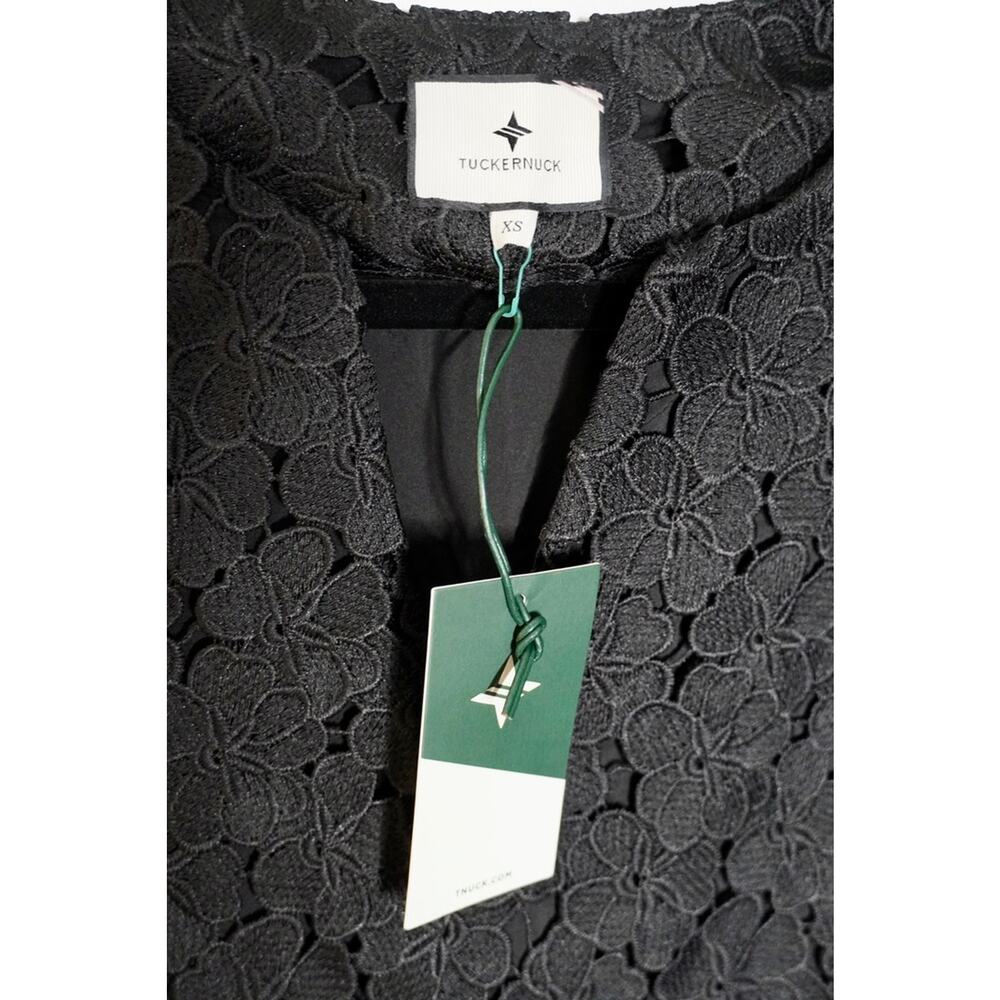 Tuckernuck Jamie Black V-Neck Lace Dress Sz XS NWT - Picture 4 of 5